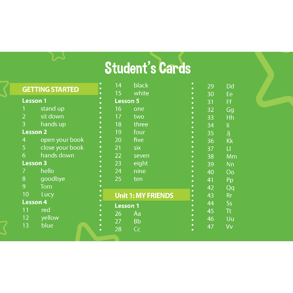 Sách - DTPbooks - Tiếng Anh 3 i-Learn Smart Start - Student's Cards