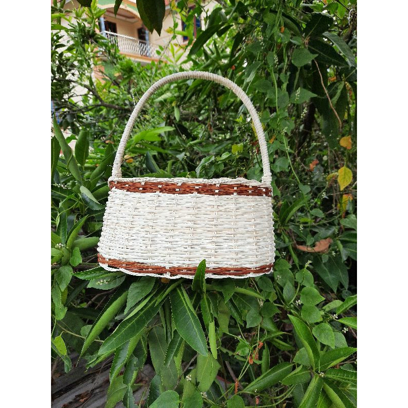 Túi Xách mây cắm hoa