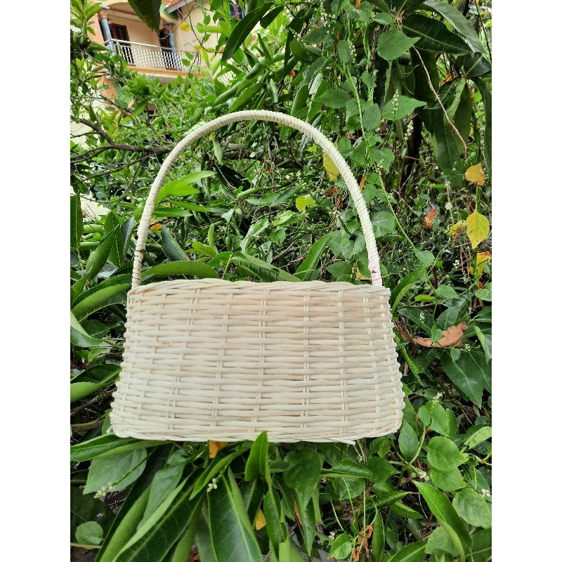 Túi Xách mây cắm hoa