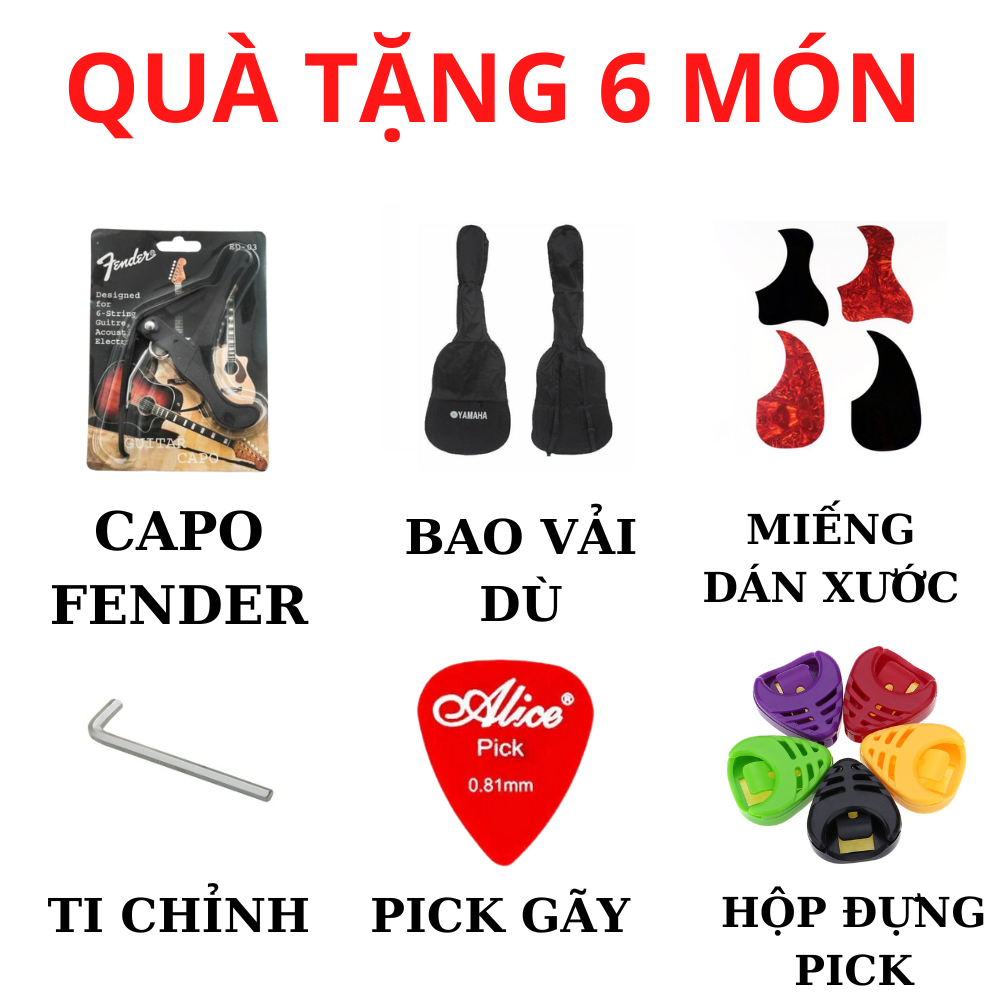 Đàn Guitar Acoustic Yamaha F 620 + Tặng Kèm Bộ Phụ Kiện 6 Món