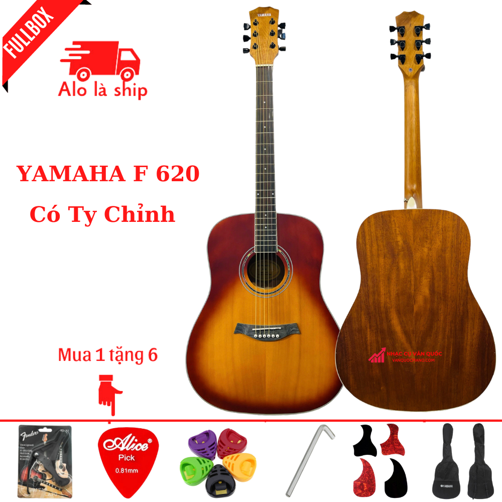 Đàn Guitar Acoustic Yamaha F 620 + Tặng Kèm Bộ Phụ Kiện 6 Món