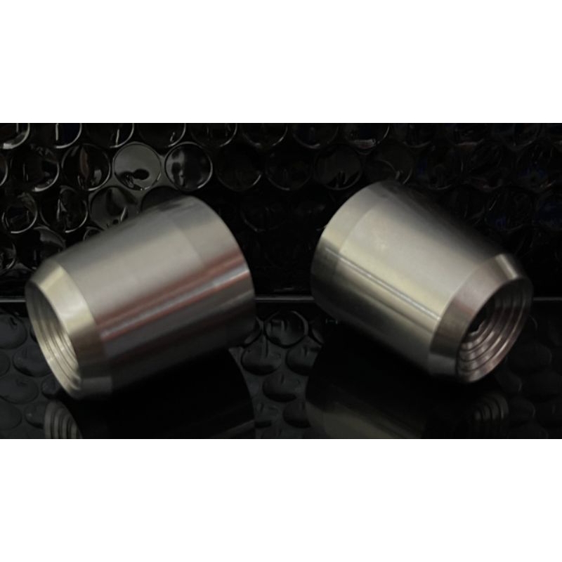 Gù tay lái CNC inox 304 mẫu gù tạ V2  loại có tiện lòng dành cho xe AB mới, Vairo160, Vision mới