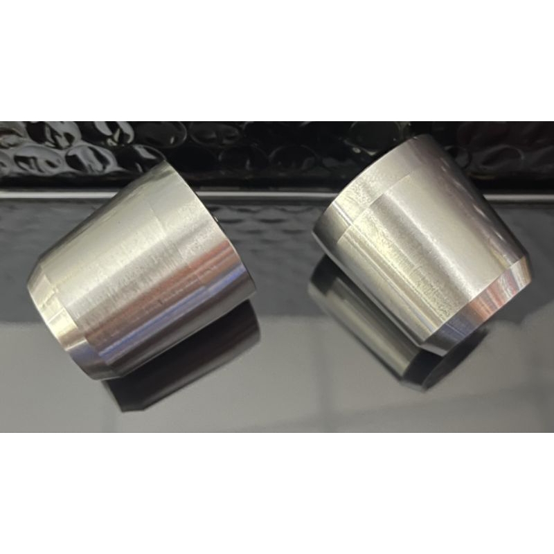 Gù tay lái CNC inox 304 mẫu gù tạ V2  loại có tiện lòng dành cho xe AB mới, Vairo160, Vision mới