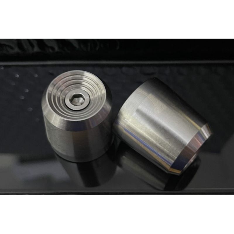 Gù tay lái CNC inox 304 mẫu gù tạ V2  loại có tiện lòng dành cho xe AB mới, Vairo160, Vision mới