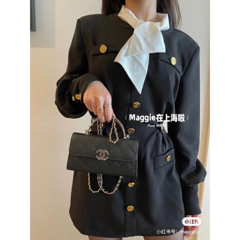 Túi Xách Nữ Size 19cm khóa Nam Châm Hoạ Tiết Hàng Cao cấp Full box Nguyên siêu