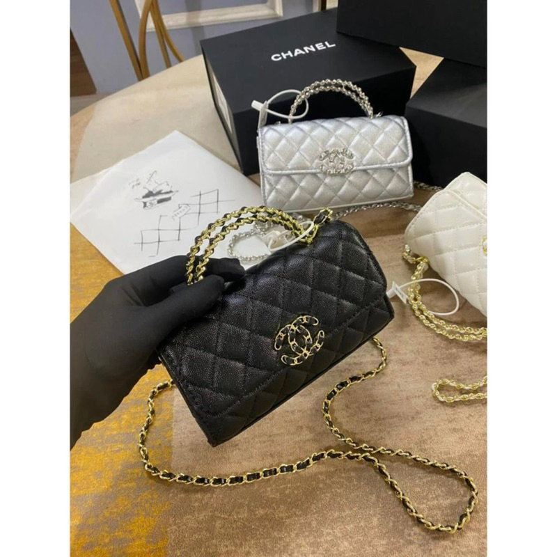 Túi Xách Nữ Size 19cm khóa Nam Châm Hoạ Tiết Hàng Cao cấp Full box Nguyên siêu