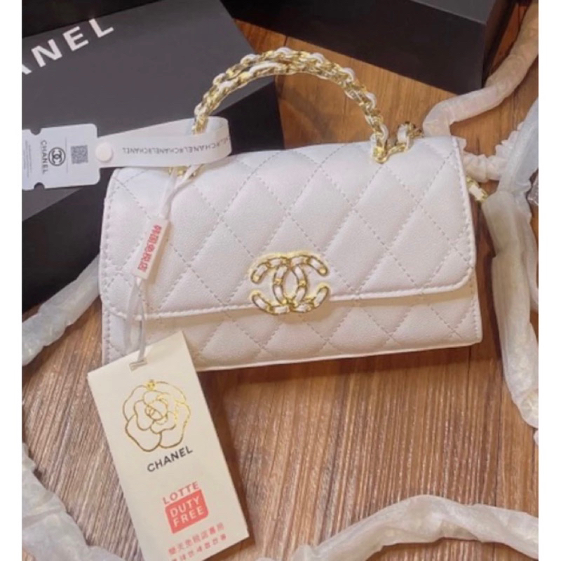 Túi Xách Nữ Size 19cm khóa Nam Châm Hoạ Tiết Hàng Cao cấp Full box Nguyên siêu