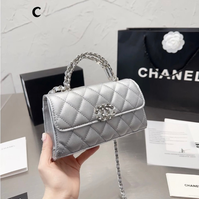 Túi Xách Nữ Size 19cm khóa Nam Châm Hoạ Tiết Hàng Cao cấp Full box Nguyên siêu