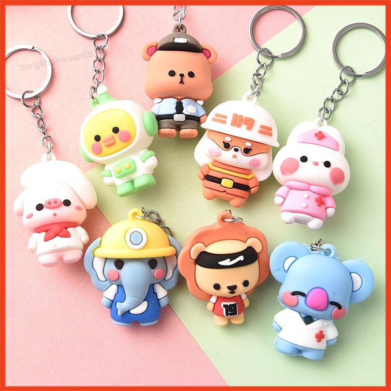 Móc Khoá Cute Nhiều Nhân Vật Hoạt Hình Cute Phụ Kiện Trang Trí Dễ Thương Thiết Kế Đơn Giản