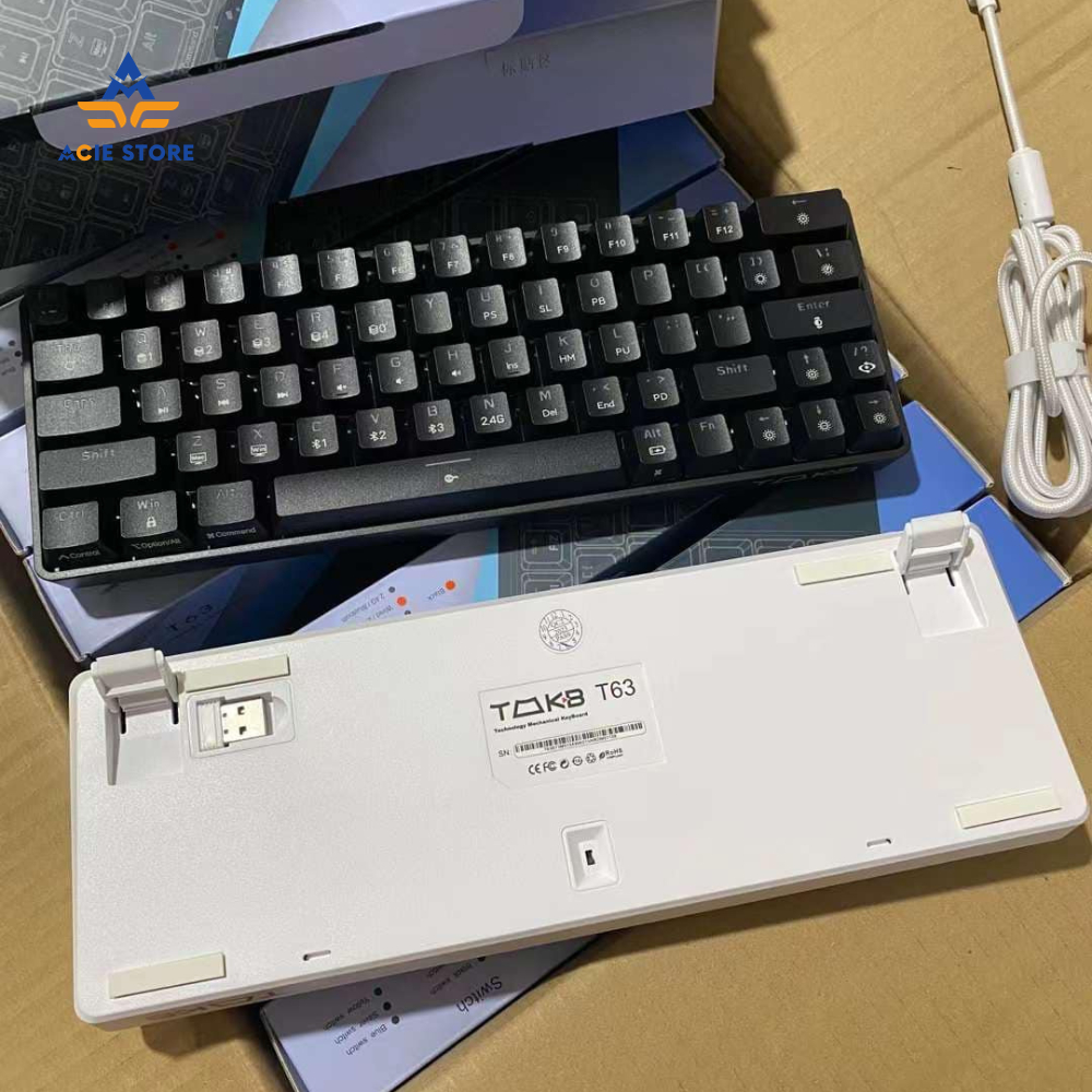 Bàn Phím Cơ Không Dây Bluetooth TMKB T68SE By Kemove Văn Phòng, Gaming Led RGB ACIE STORE