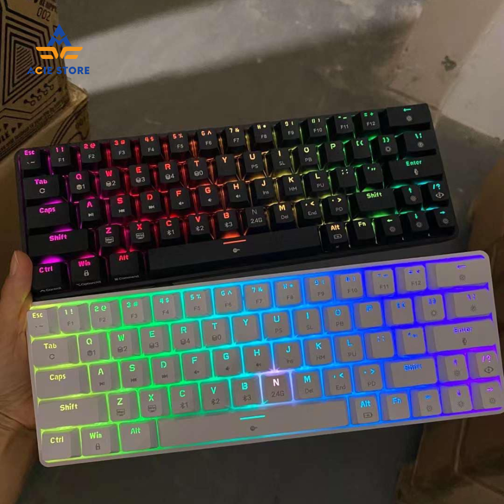 Bàn Phím Cơ Không Dây Bluetooth TMKB T68SE By Kemove Văn Phòng, Gaming Led RGB ACIE STORE