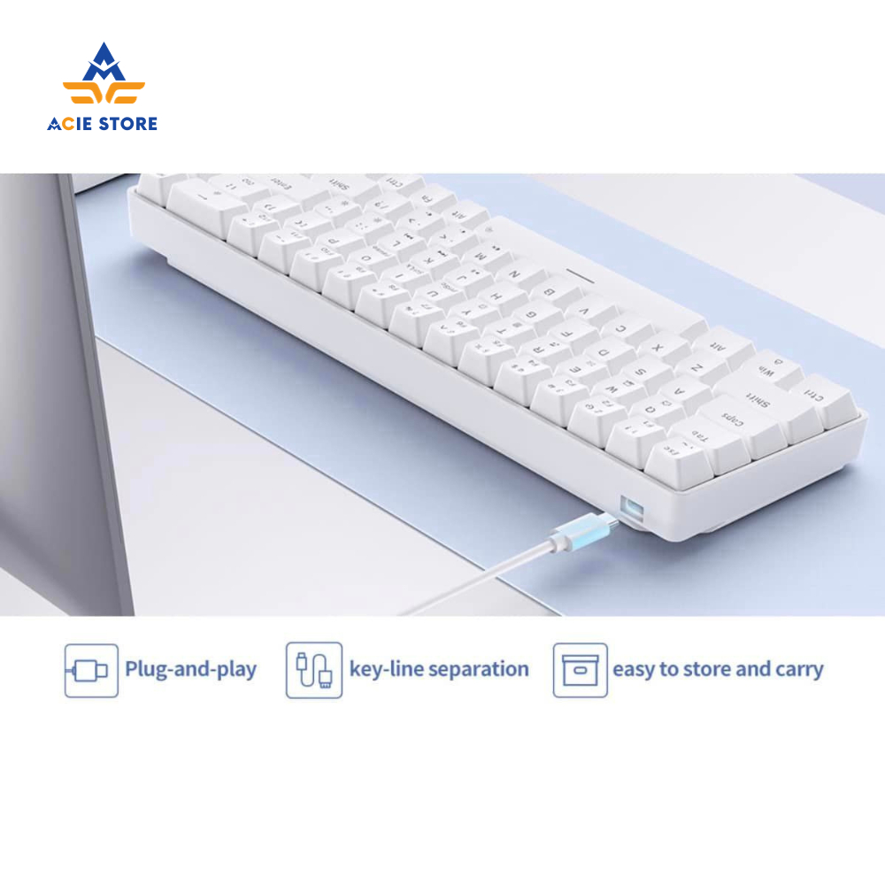 Bàn Phím Cơ Không Dây Bluetooth TMKB T68SE By Kemove Văn Phòng, Gaming Led RGB ACIE STORE