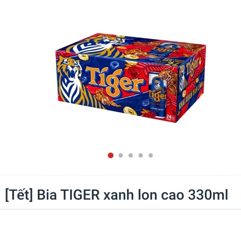 BIA TIGER LON CAO MẪU XUÂN THÙNG 24 LON