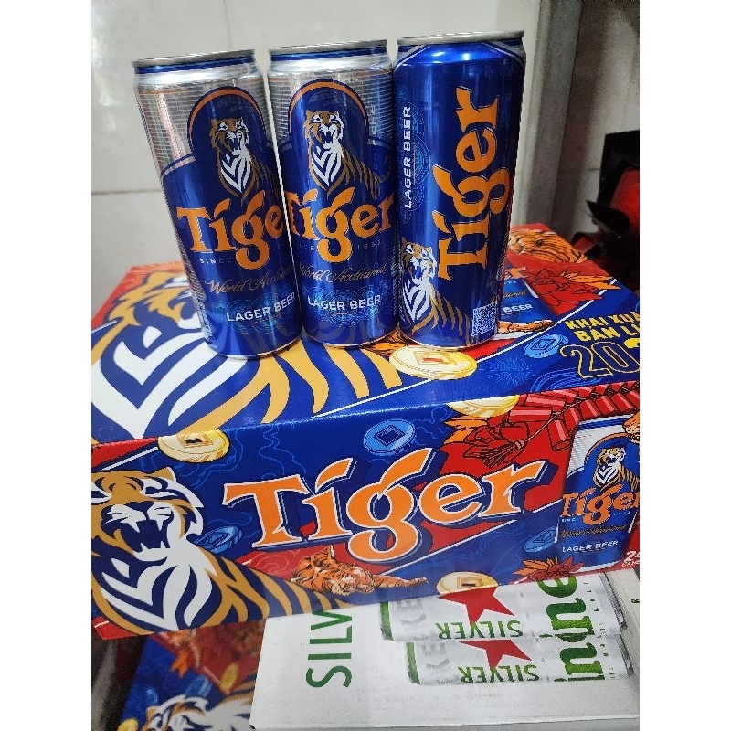 BIA TIGER LON CAO MẪU XUÂN THÙNG 24 LON