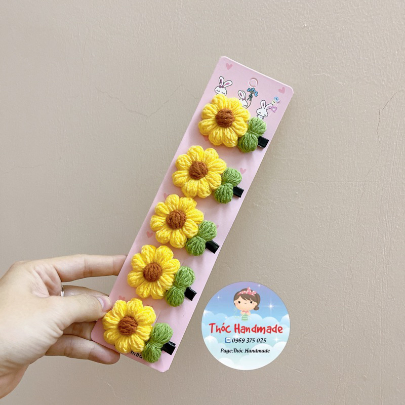 Kẹp tóc bằng len handmade xinh xắn