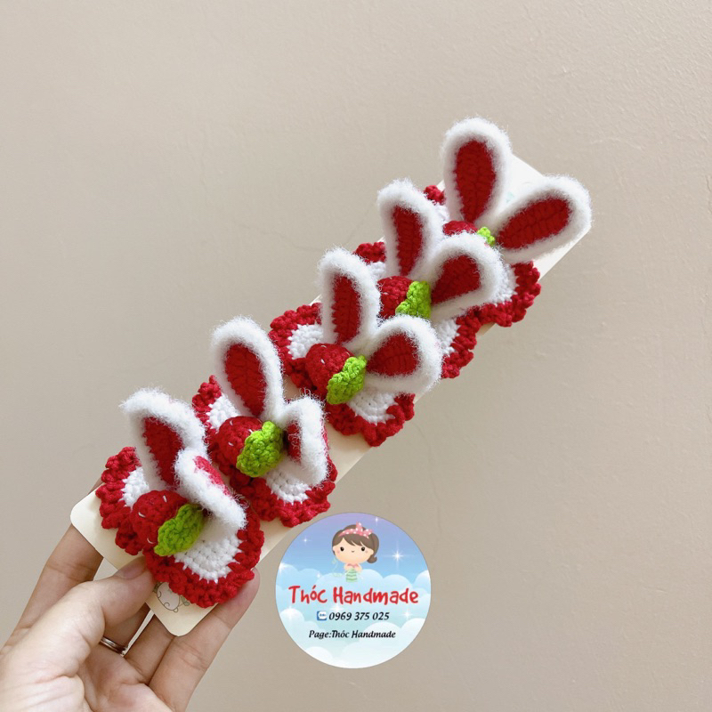 Kẹp tóc bằng len handmade xinh xắn