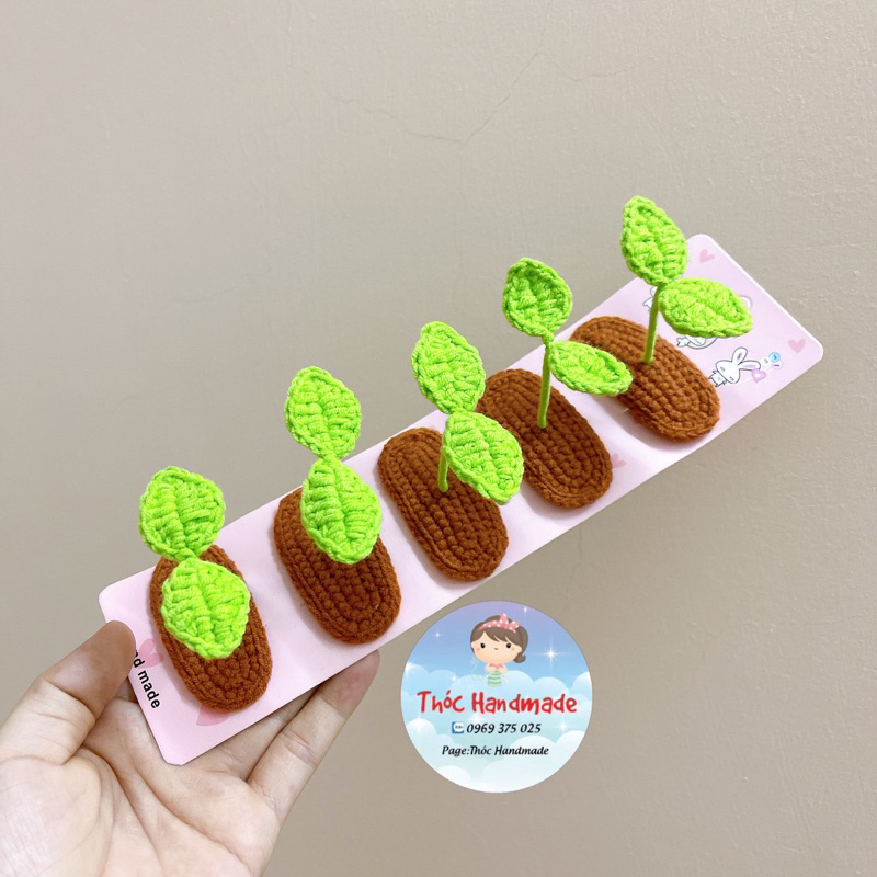 Kẹp tóc bằng len handmade xinh xắn