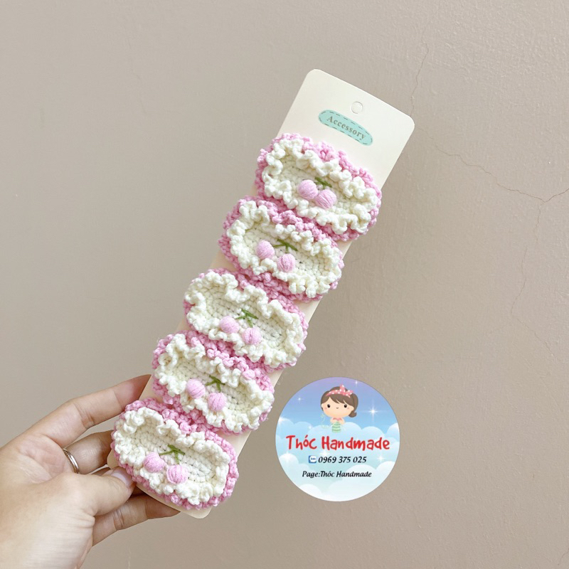 Kẹp tóc bằng len handmade xinh xắn