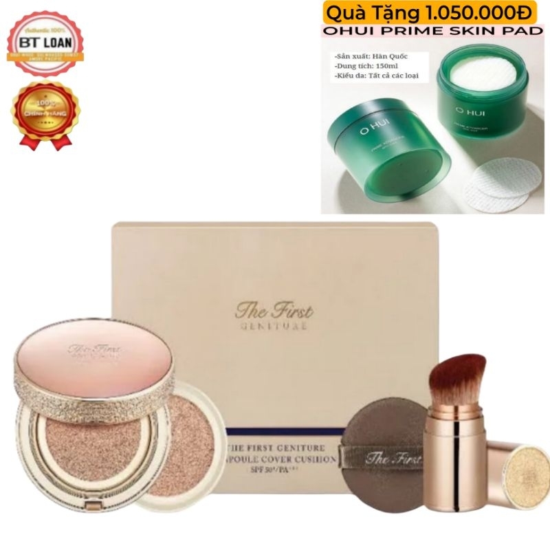 Set cushion phấn nước Ohui chiếc xuất tinh chất vàng cho lớp make up mịn màn tự nhiên ohui  the fist