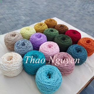 Dây cotton đan macrame sợi 2mm.