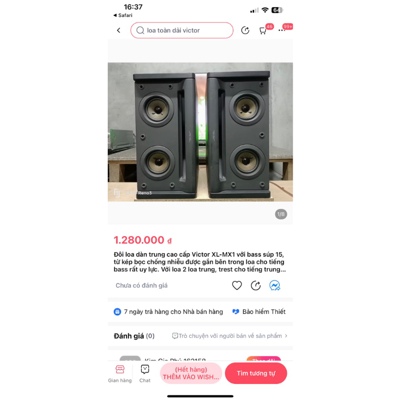 Đôi loa dàn trung Victor XL-MX1 sub ẩn - hàng cũ thanh lý rẻ so giá thị trường