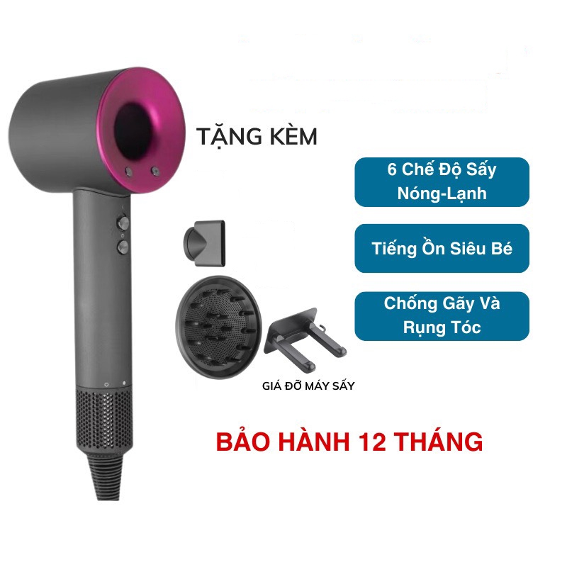 Máy Sấy búa không cánh 1600W siêu cao cấp dưỡng ẩm,bổ sung ion âm giúp tóc chắc khoẻ dây 1.7 và dây 3.2m