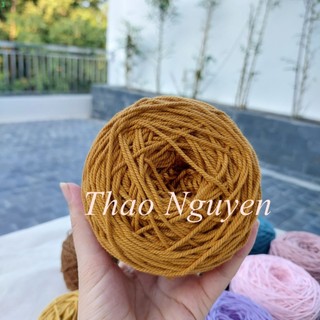 Dây thừng cotton đan macrame 2mm, sợi móc túi mũ. Nhiều màu sắc