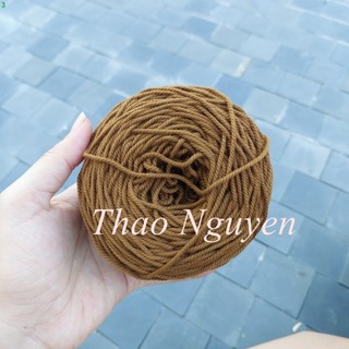 Dây thừng cotton đan macrame 2mm, sợi móc túi mũ. Nhiều màu sắc