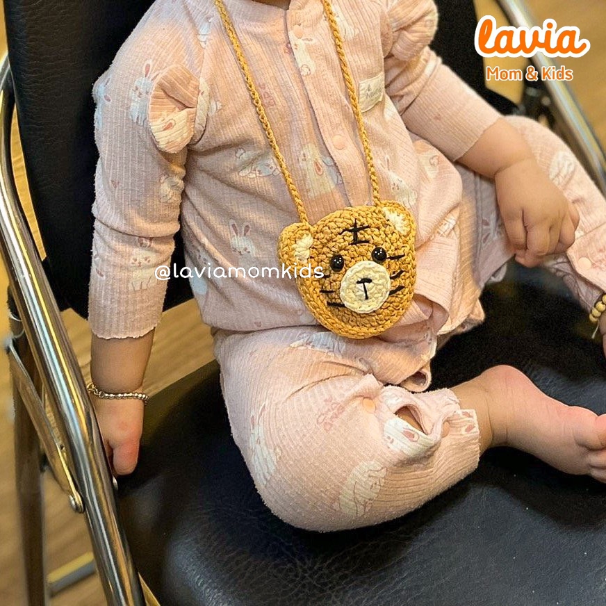Túi đựng tỏi Lavia cho bé, túi đeo chéo đáng yêu cho bé sơ sinh
