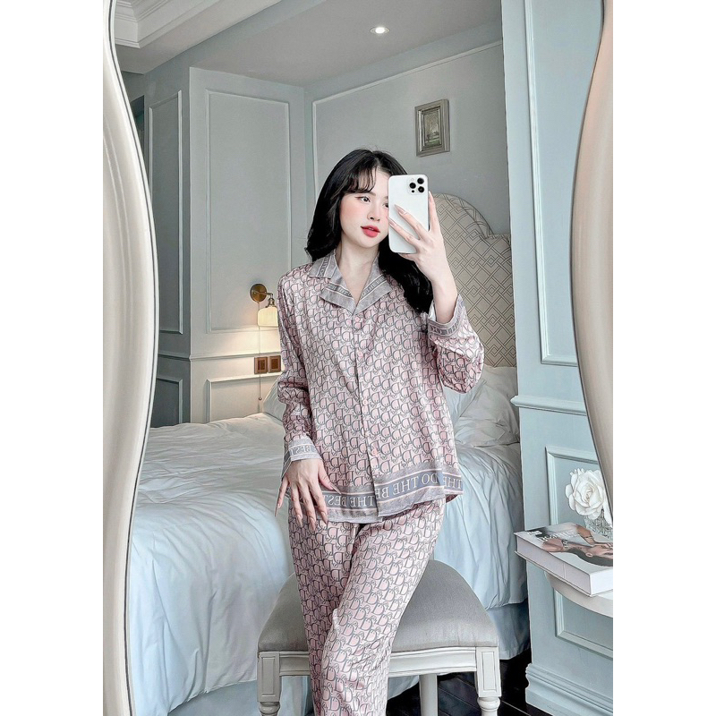 bộ lụa pijama nữ