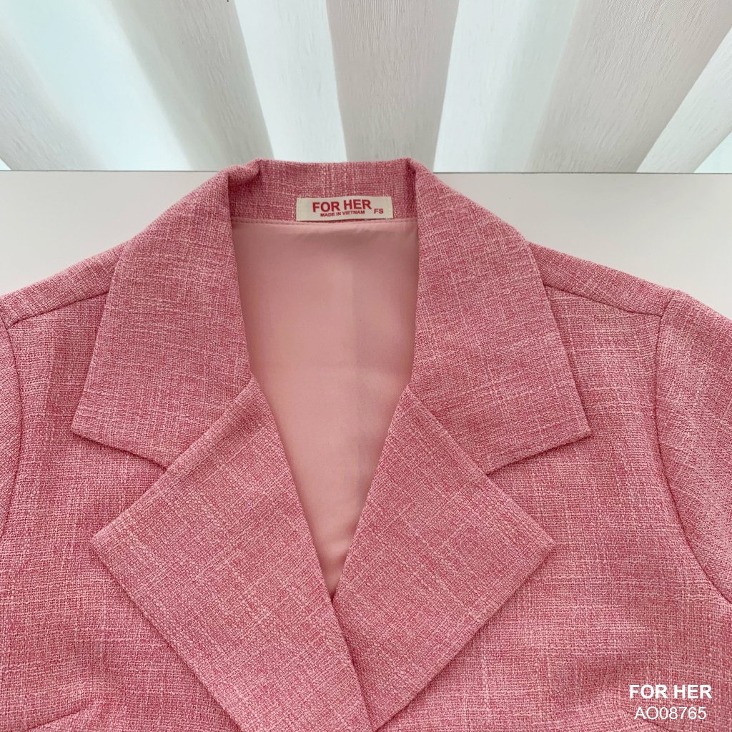 Áo croptop FOR HER tay ngắn cổ vest  AO0876