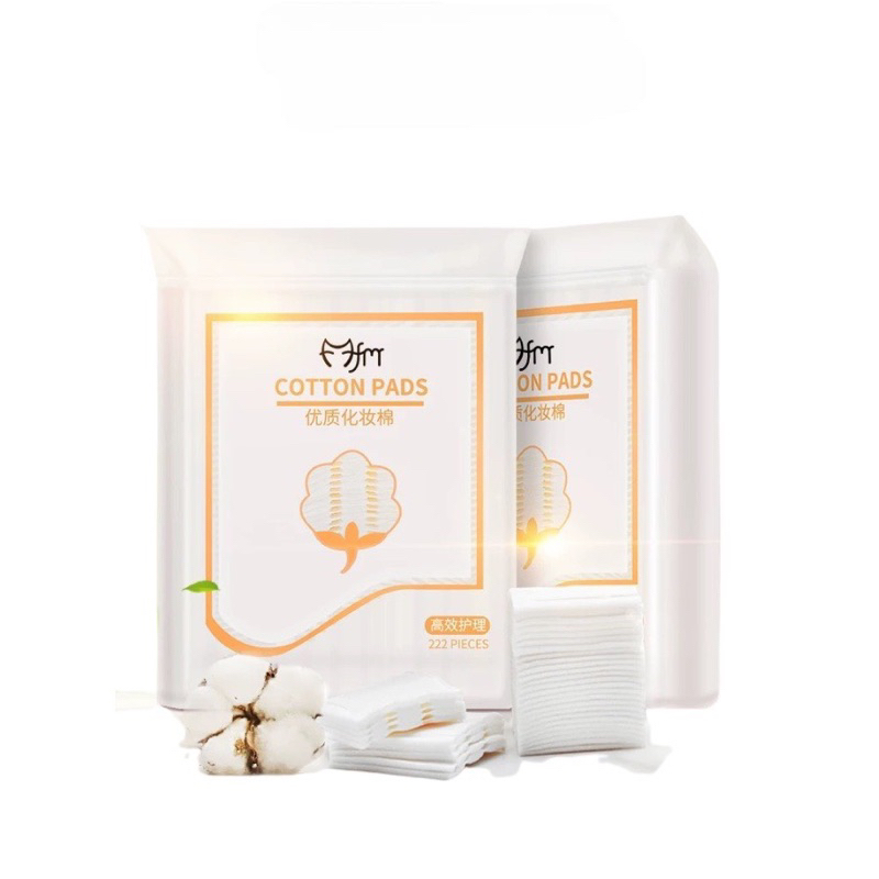 Bông Tẩy Trang 3 Lớp 222 Miếng Cotton Pad Mèo - Siêu Dày, Siêu Mềm Mịn