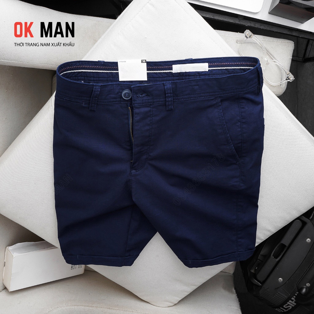 Quần Short Đũi Nam 5 màu- Quần đũi ngố nam thời trang, chất vải linen co giãn tốt. Okman