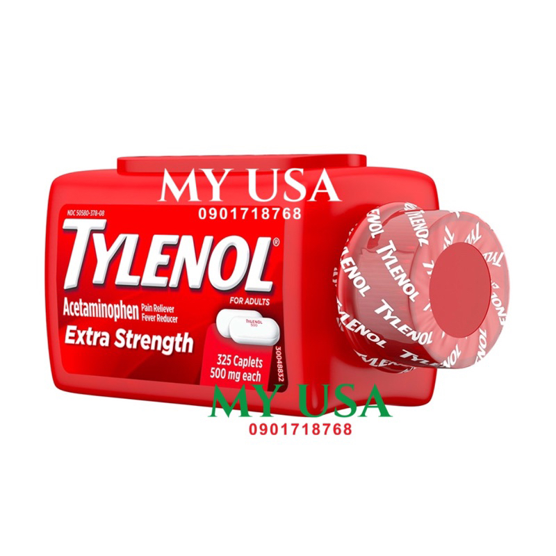 Hộp đựng TYLÉNOL 500mg 325 viên từ Mỹ