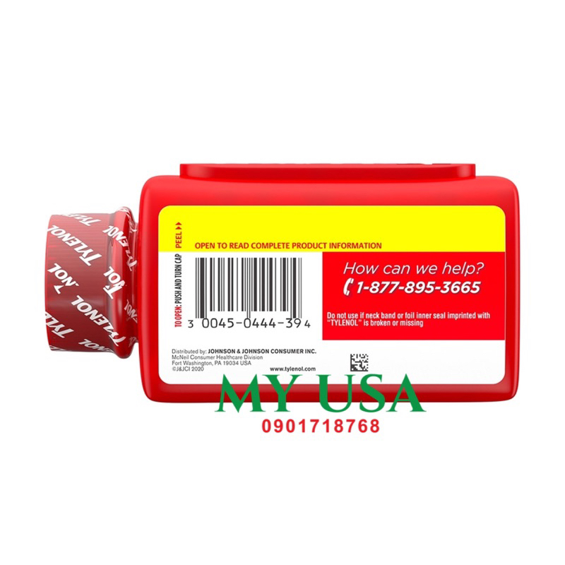 Hộp đựng TYLÉNOL 500mg 325 viên từ Mỹ