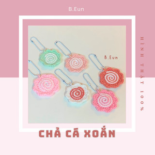 Móc khoá len chả cá xoắn_b.eun crochet