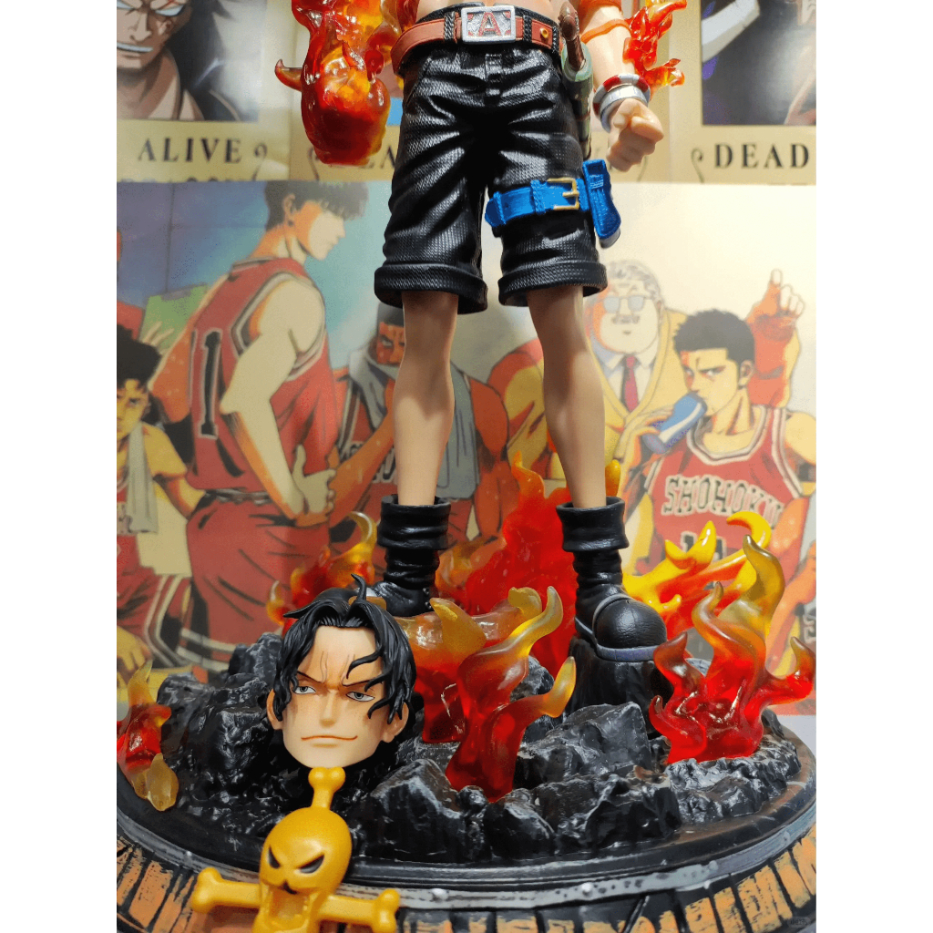 MH83 - Mô Hình Cao Cấp Portgas D Ace Hỏa Quyền Cao 41cm Có 2 Đầu Thay Thế - Mô Hình Ace One Piece