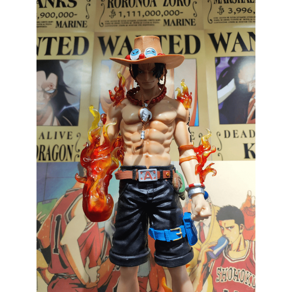 MH83 - Mô Hình Cao Cấp Portgas D Ace Hỏa Quyền Cao 41cm Có 2 Đầu Thay Thế - Mô Hình Ace One Piece