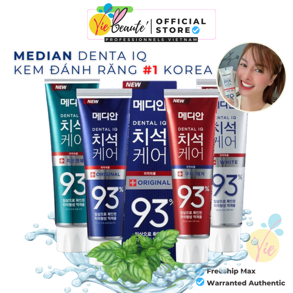 Kem Đánh Răng Median Dental IQ Tartar Protection Toothpaste trắng răng 120g - Vie Beaute