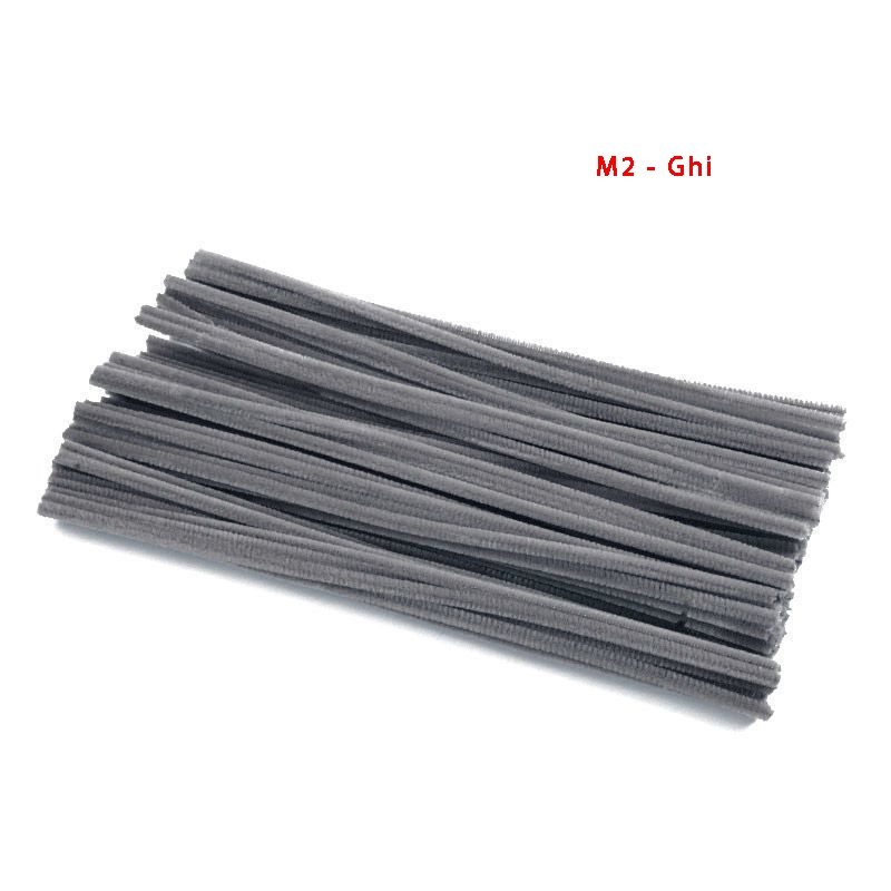 Set 100 dây kẽm nhung HÀNG LOẠI 1 làm đồ trang trí handmade, Dây kẽm lông làm đồ chơi thủ công cho bé