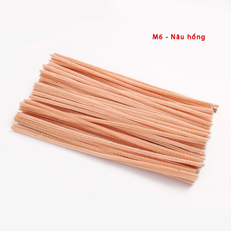 Set 100 dây kẽm nhung HÀNG LOẠI 1 làm đồ trang trí handmade, Dây kẽm lông làm đồ chơi thủ công cho bé