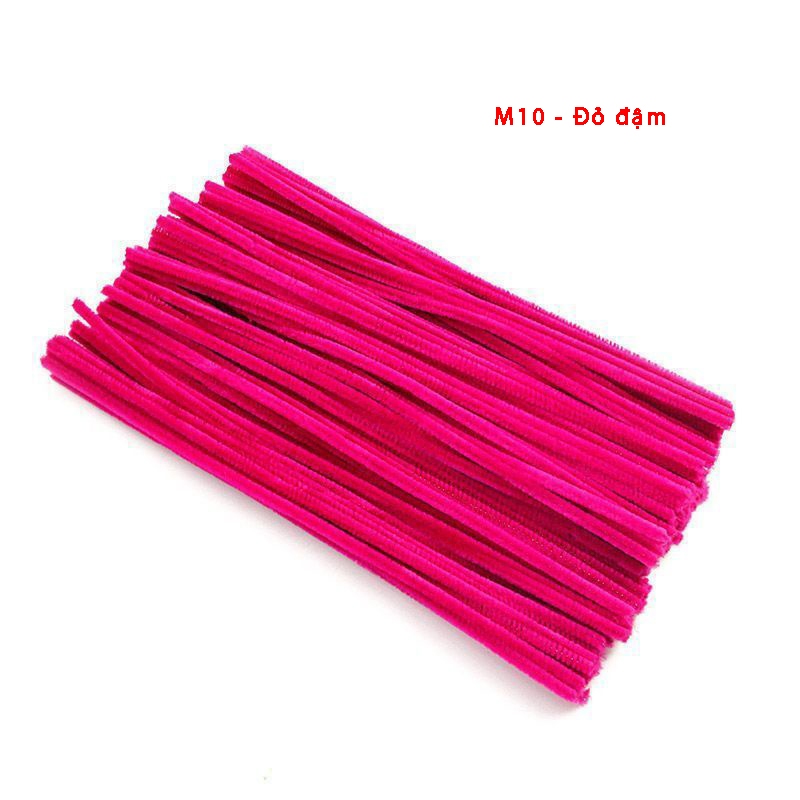 Set 100 dây kẽm nhung HÀNG LOẠI 1 làm đồ trang trí handmade, Dây kẽm lông làm đồ chơi thủ công cho bé