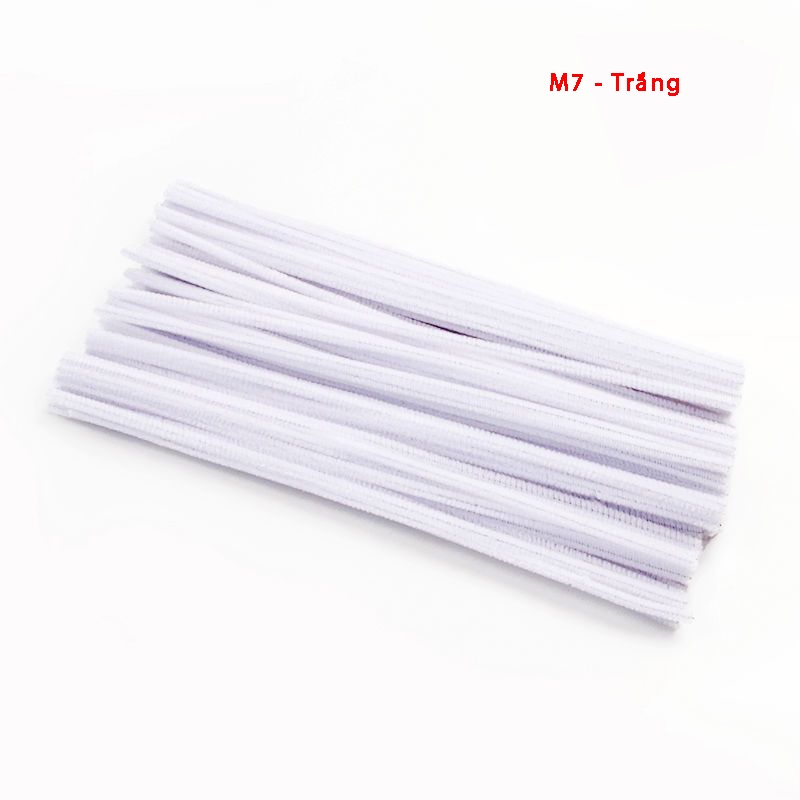 Set 100 dây kẽm nhung HÀNG LOẠI 1 làm đồ trang trí handmade, Dây kẽm lông làm đồ chơi thủ công cho bé