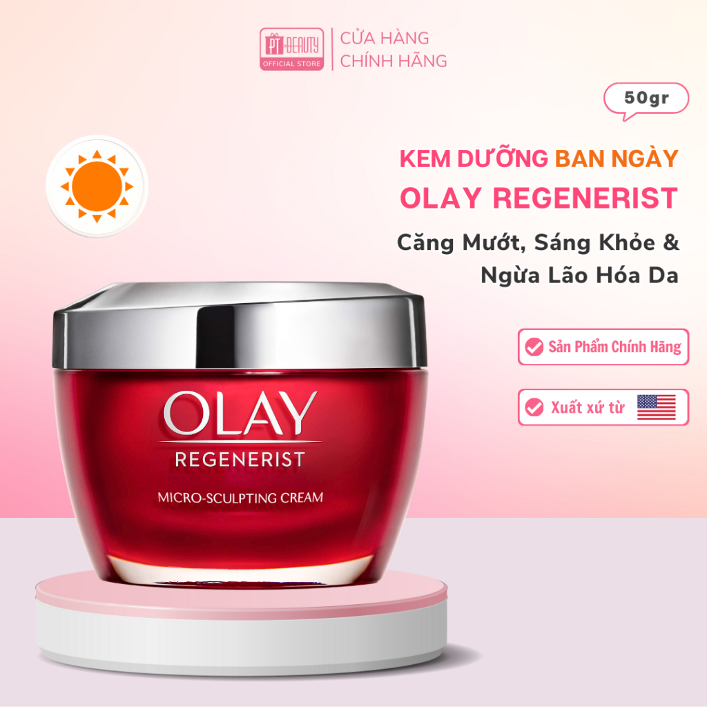 Serum Và Kem Dưỡng Olay Regenerist Ngừa Lão Hóa Da Ngày & Đêm 50g Regenerist Micro-Sculpting Cream