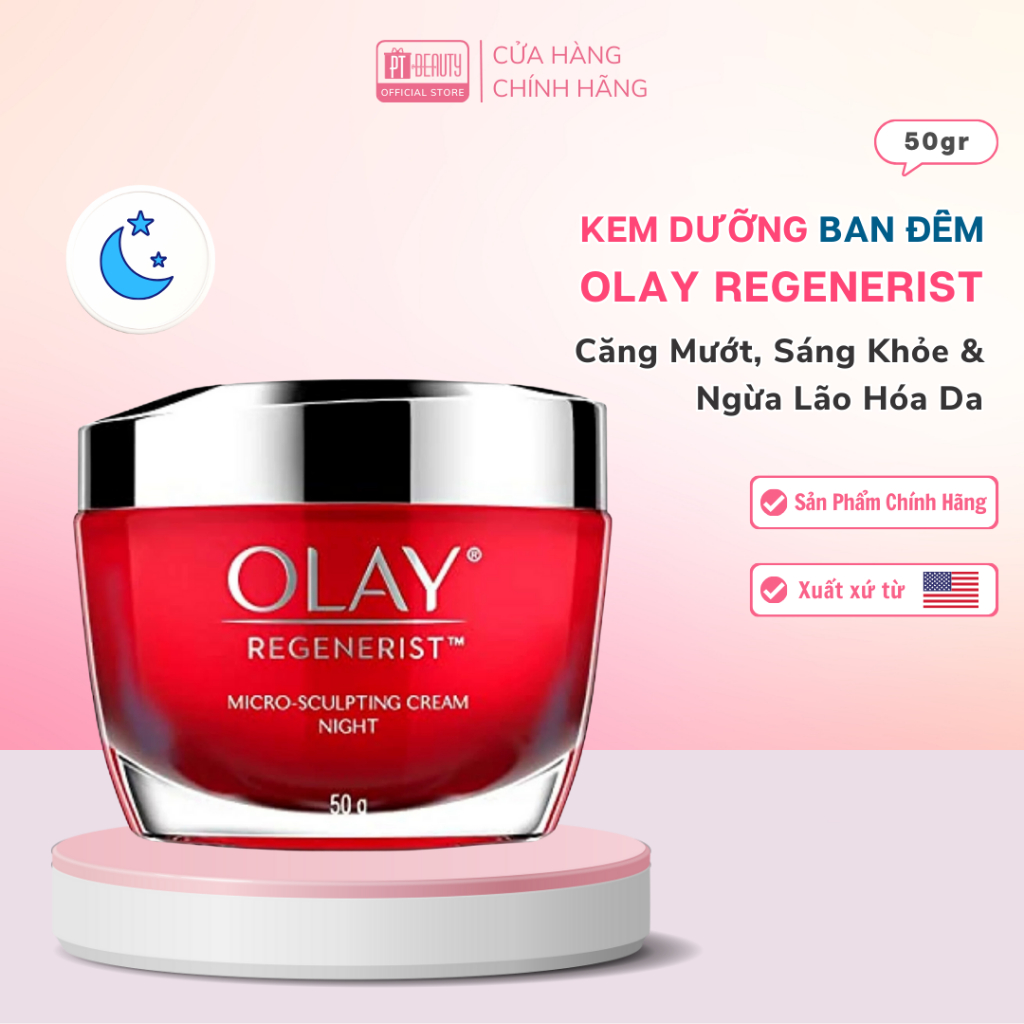 Serum Và Kem Dưỡng Olay Regenerist Ngừa Lão Hóa Da Ngày & Đêm 50g Regenerist Micro-Sculpting Cream