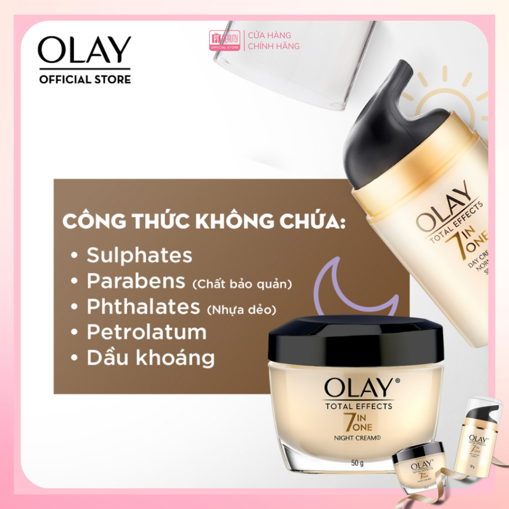 Kem Dưỡng Olay Total Effects Ngừa Lão Hóa Da Và Đêm 50g Total Effects 7 in One