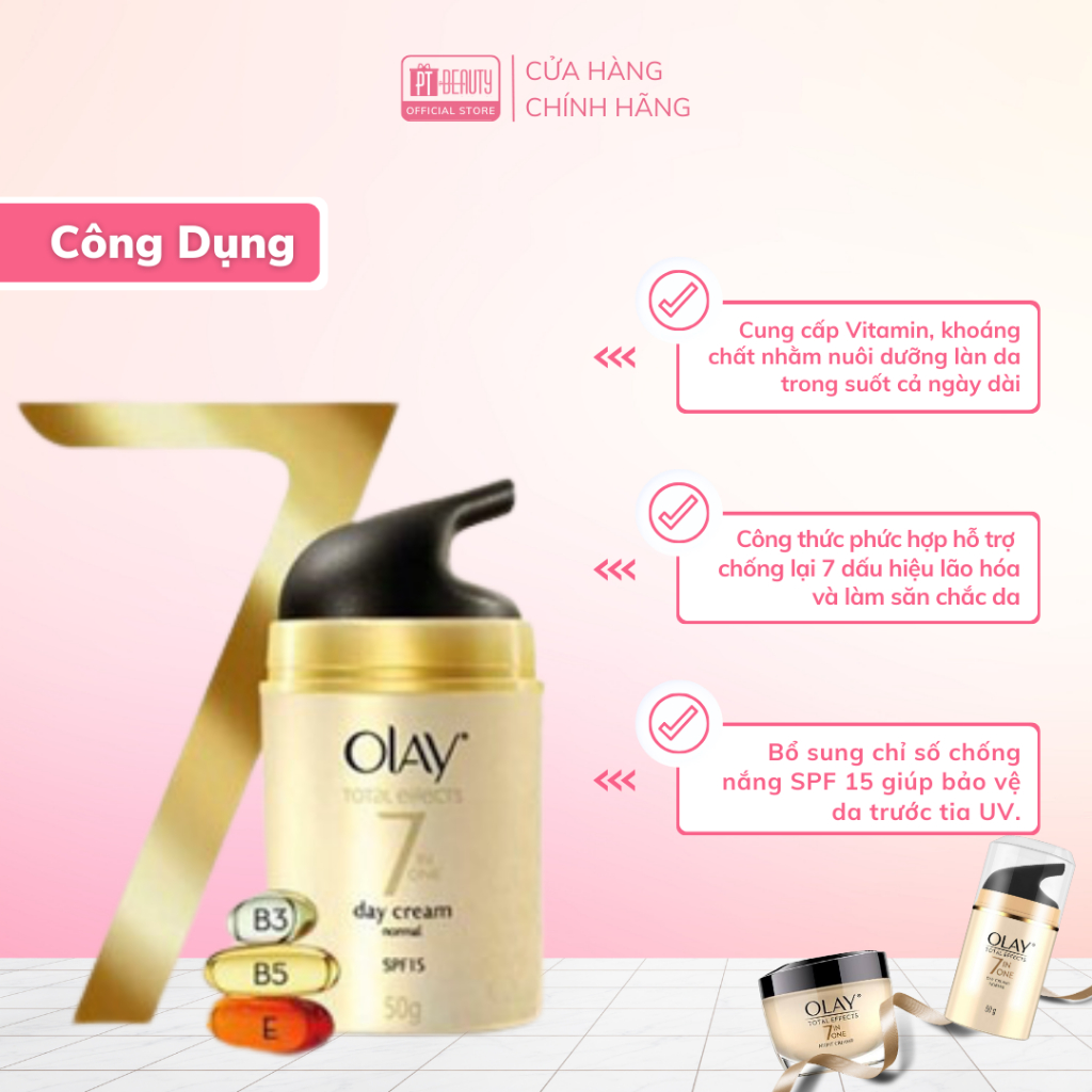 Kem Dưỡng Olay Total Effects Ngừa Lão Hóa Da Và Đêm 50g Total Effects 7 in One