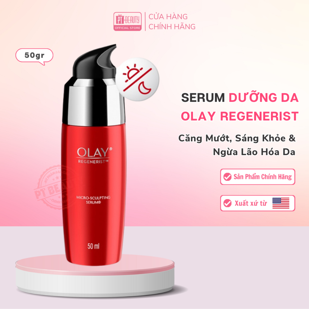 Serum Và Kem Dưỡng Olay Regenerist Ngừa Lão Hóa Da Ngày & Đêm 50g Regenerist Micro-Sculpting Cream