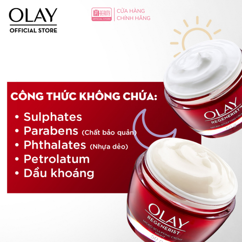 Serum Và Kem Dưỡng Olay Regenerist Ngừa Lão Hóa Da Ngày & Đêm 50g Regenerist Micro-Sculpting Cream