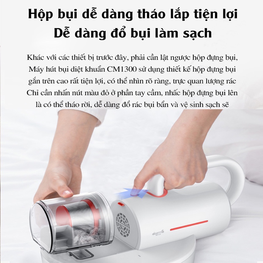 Máy Hút Bụi Cầm Tay Deerma CM1300 - Máy Hút Bụi Giường Nệm Thảm Sofa 3in1 Đầu Hút Tháo Rời - Bảo Hành 12 Tháng 1 Đổi 1